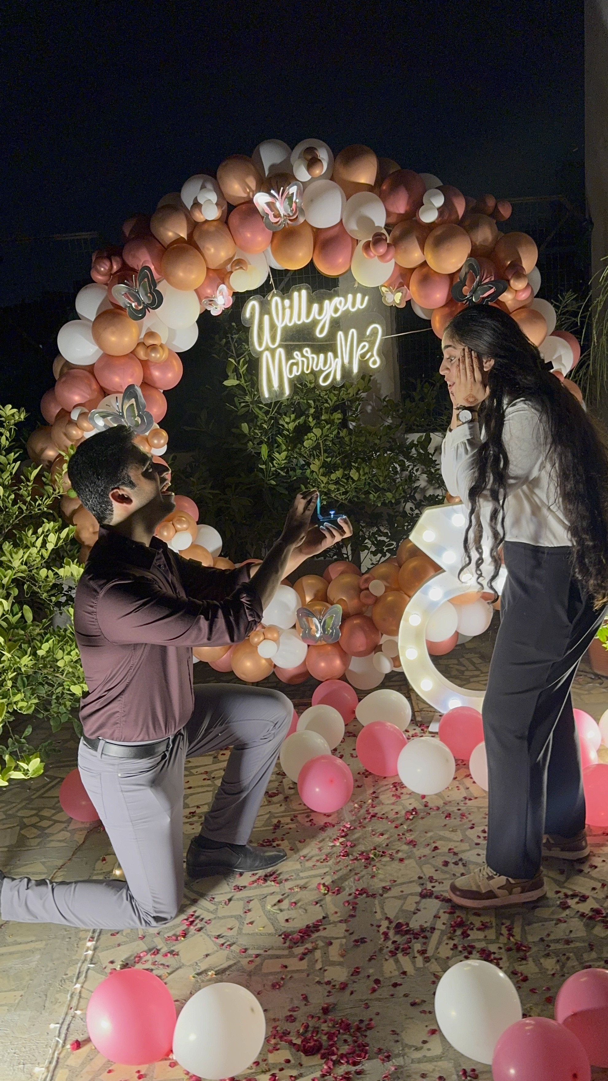 Vibhav and Ridhima at the proposal