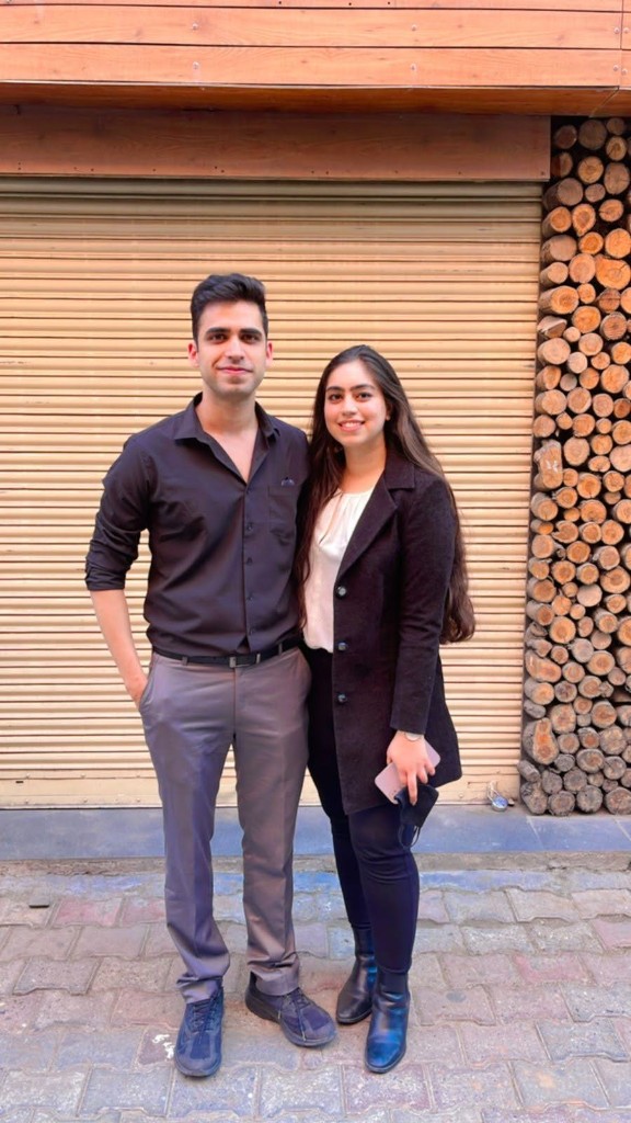 Vibhav and Ridhima standing together