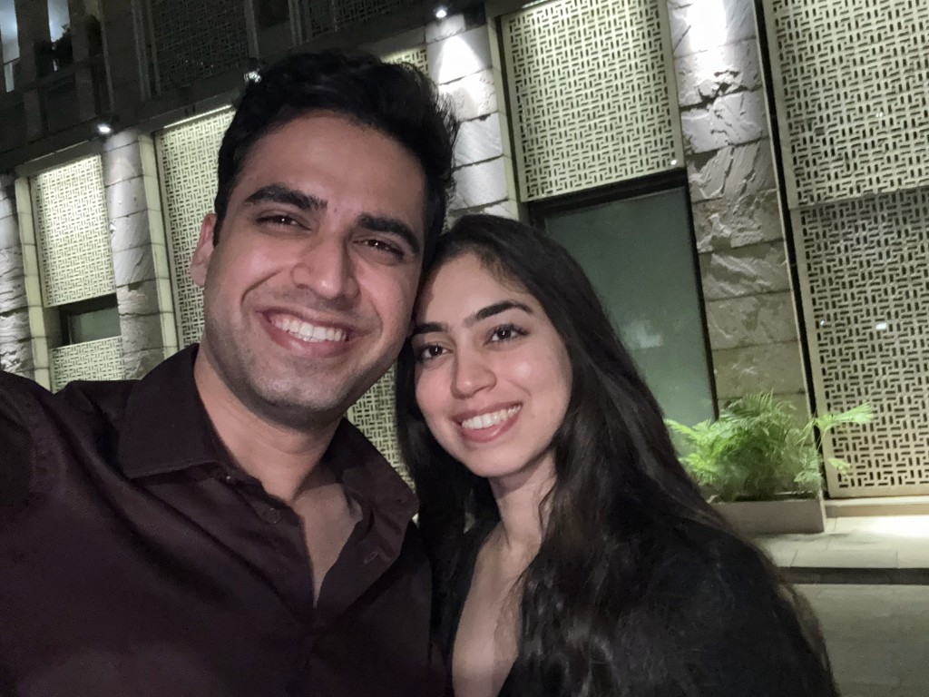 Vibhav and Ridhima night selfie